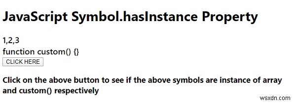 JavaScript Symbol.hasInstance প্রপার্টি 