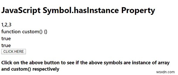 JavaScript Symbol.hasInstance প্রপার্টি 