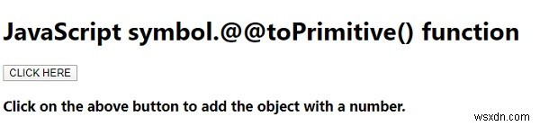 JavaScript প্রতীক।@@toPrimitive() ফাংশন 