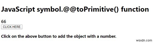 JavaScript প্রতীক।@@toPrimitive() ফাংশন 