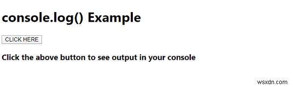 JavaScript console.log() উদাহরণ সহ 