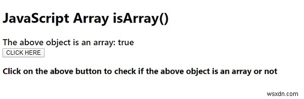 JavaScript Array.isArray() পদ্ধতি 