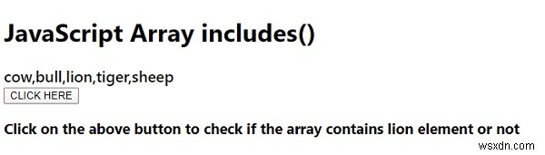 JavaScript array.includes() পদ্ধতি 