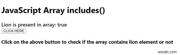 JavaScript array.includes() পদ্ধতি 