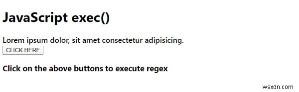 JavaScript exec() পদ্ধতি 