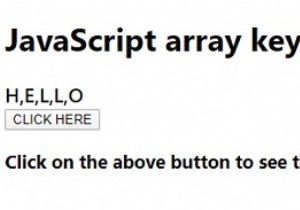 JavaScript array.keys() পদ্ধতি 