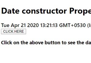 জাভাস্ক্রিপ্ট তারিখ কনস্ট্রাক্টর সম্পত্তি 