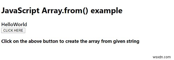 JavaScript Array.from() পদ্ধতি 