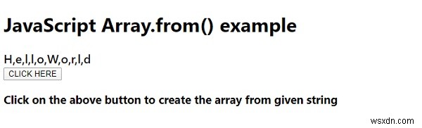 JavaScript Array.from() পদ্ধতি 