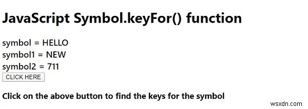 JavaScript Symbol.keyFor() ফাংশন 