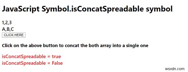 JavaScript Symbol.isConcatSpreadable প্রতীক 