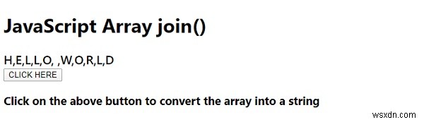 অ্যারে। JavaScript এ join() পদ্ধতি 
