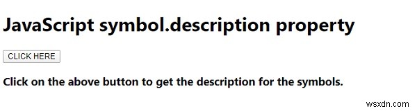 JavaScript এ symbol.description সম্পত্তি 