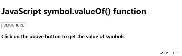 JavaScript symbol.valueOf() ফাংশন 