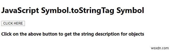 JavaScript Symbol.toStringTag প্রতীক 