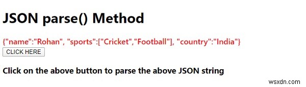 জাভাস্ক্রিপ্ট JSON পার্স() পদ্ধতি 