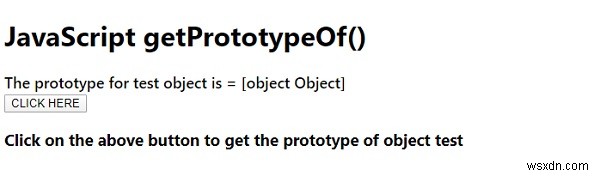 উদাহরণ সহ JavaScript getPrototypeOf 