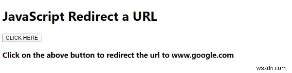 JavaScript - একটি URL পুনঃনির্দেশ করুন 