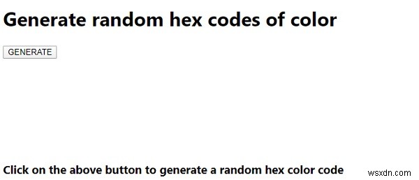 জাভাস্ক্রিপ্ট রঙের র্যান্ডম হেক্স কোড তৈরি করতে 