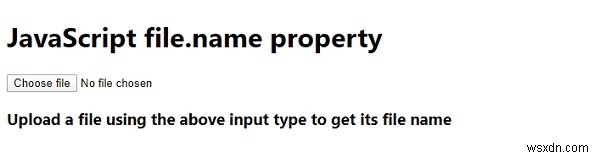 JavaScript WebAPI ফাইল File.name সম্পত্তি 