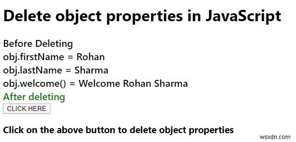 জাভাস্ক্রিপ্টে অবজেক্টের বৈশিষ্ট্যগুলি কীভাবে মুছবেন? 
