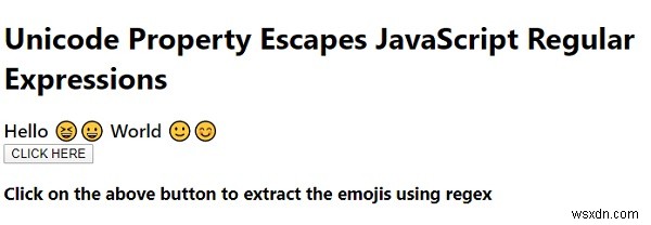 ইউনিকোড প্রপার্টি জাভাস্ক্রিপ্ট রেগুলার এক্সপ্রেশন এস্কেপ 