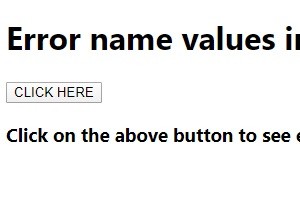 উদাহরণ সহ জাভাস্ক্রিপ্টে ত্রুটির নামের মানগুলি ব্যাখ্যা করুন। 