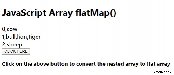 জাভাস্ক্রিপ্টে array.flatmap() পদ্ধতি। 