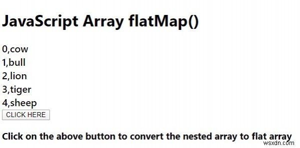 জাভাস্ক্রিপ্টে array.flatmap() পদ্ধতি। 