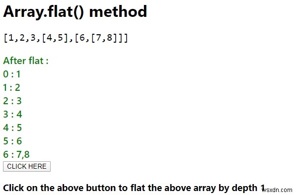 জাভাস্ক্রিপ্টে Array.flat() পদ্ধতি। 