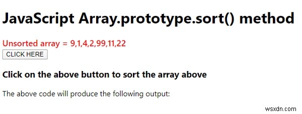 জাভাস্ক্রিপ্টে Array.prototype.sort()। 