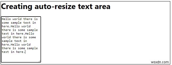 জাভাস্ক্রিপ্ট ব্যবহার করে অটো-রিসাইজ টেক্সট এরিয়া তৈরি করা হচ্ছে 