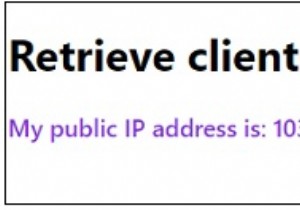 জাভাস্ক্রিপ্ট প্রোগ্রাম ক্লায়েন্ট আইপি ঠিকানা পুনরুদ্ধার করতে 