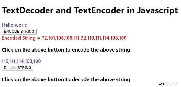 জাভাস্ক্রিপ্টে TextDecoder এবং TextEncoder? 