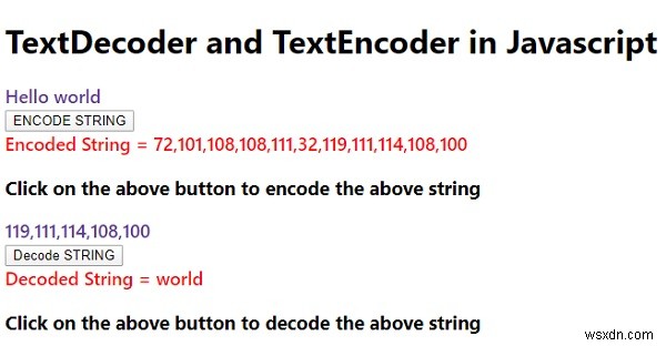 জাভাস্ক্রিপ্টে TextDecoder এবং TextEncoder? 