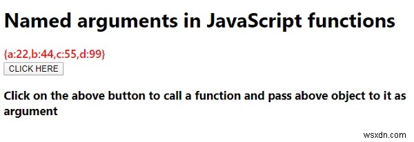 জাভাস্ক্রিপ্টে নামযুক্ত আর্গুমেন্ট। 