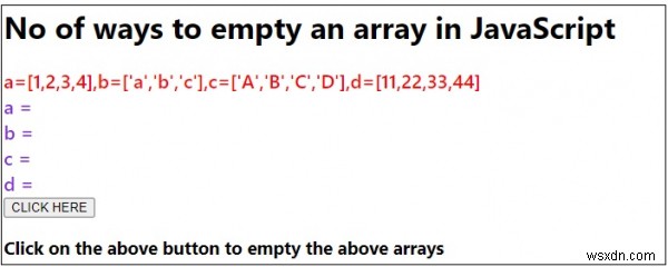 জাভাস্ক্রিপ্টে একটি অ্যারে খালি করার উপায়গুলির সংখ্যা 