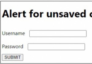 জাভাস্ক্রিপ্টে ফর্মে অসংরক্ষিত পরিবর্তনের জন্য সতর্কতা 