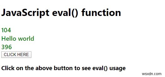 JavaScript eval() ফাংশনটি ব্যবহার করার সময় কী কী নিয়ম অনুসরণ করতে হবে তা ব্যাখ্যা করুন। 