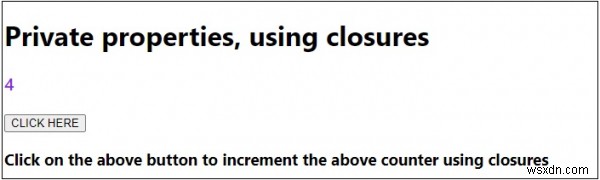 JavaScript এ ক্লোজার ব্যবহার করে প্রাইভেট প্রপার্টি বাস্তবায়ন করুন 