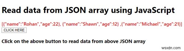 জাভাস্ক্রিপ্ট ব্যবহার করে JSON অ্যারে থেকে ডেটা কীভাবে পড়তে হয়? 