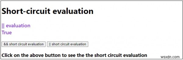জাভাস্ক্রিপ্টে শর্ট-সার্কিট মূল্যায়ন 