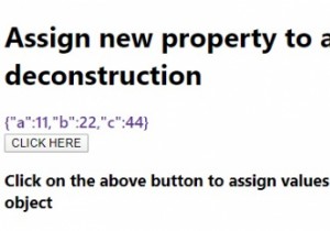 আমরা কি জাভাস্ক্রিপ্টে ডিকনস্ট্রাকশন ব্যবহার করে একটি বস্তুতে নতুন সম্পত্তি বরাদ্দ করতে পারি? 