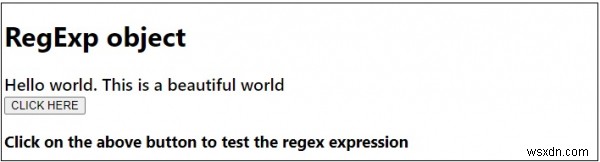 জাভাস্ক্রিপ্টে RegExp অবজেক্ট। 