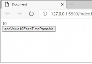 জাভাস্ক্রিপ্টের একটি বোতামে ক্লিক করার পরে কিভাবে 10 মানের একটি বৃদ্ধি তৈরি করবেন? 
