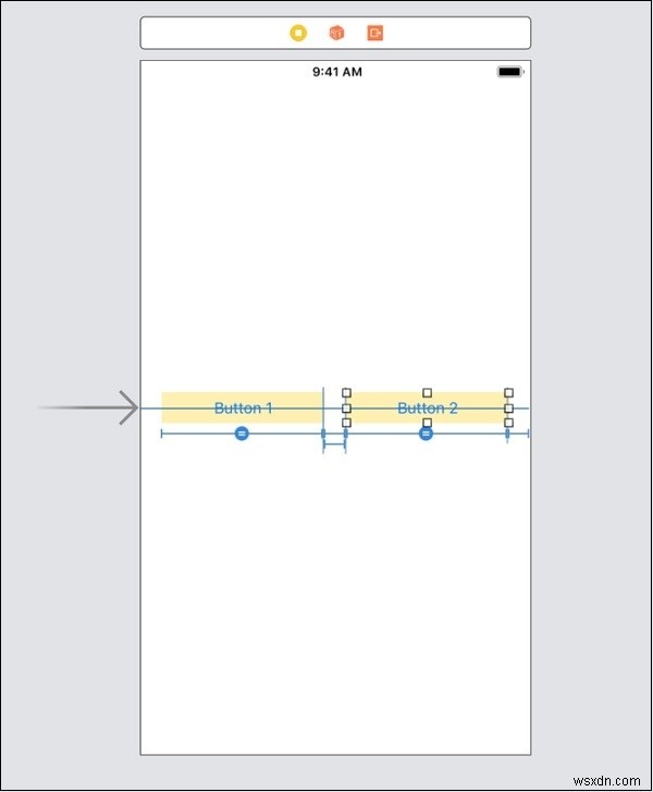 iOS-এ দুটি বোতাম উল্লম্বভাবে সারিবদ্ধ করা 