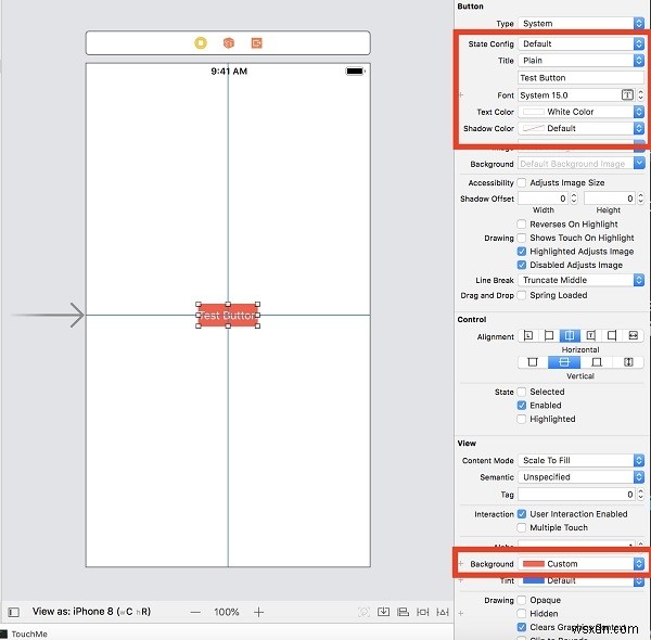 পাঠ্য এবং রঙ সেট করতে iOS বোতামটি কীভাবে কাস্টমাইজ করবেন? 