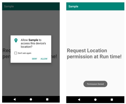 অ্যান্ড্রয়েডে রান টাইমে অবস্থানের অনুমতির জন্য কীভাবে অনুরোধ করবেন? 