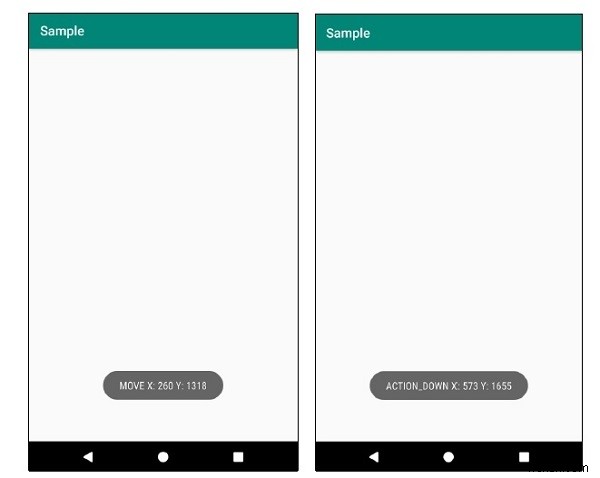 একটি প্রদত্ত অবস্থানে অ্যান্ড্রয়েডের সাথে টাচ ইভেন্ট কীভাবে অনুকরণ করবেন? 