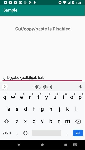 অ্যান্ড্রয়েড অ্যাপে সম্পাদনা পাঠ থেকে/তে কপি/পেস্ট কীভাবে নিষ্ক্রিয় করবেন? 